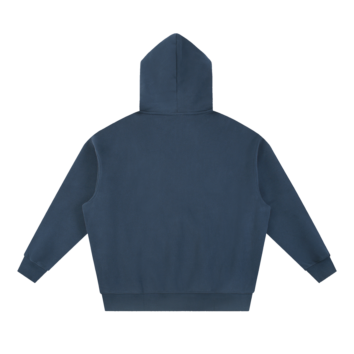 Plain back of the German Shepherd boxy hoodie in Navy
