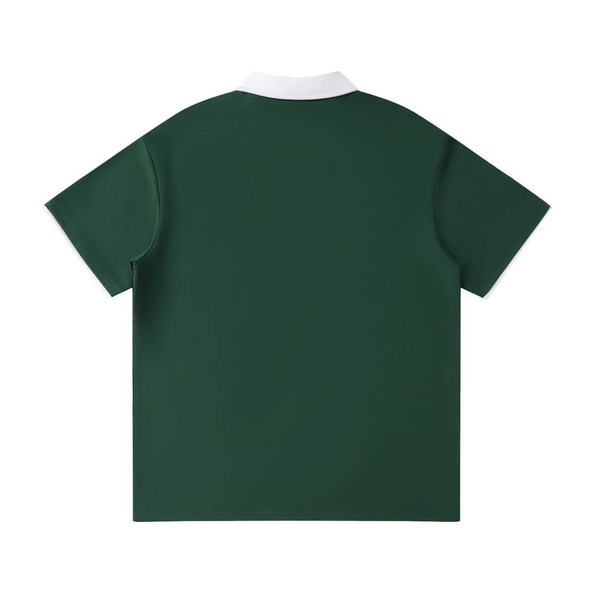 Contrast collar polo shirt with a small Vintage, Not Old badge on the chest