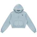 Miniature schnauzer zip hoodie in Haze Blue