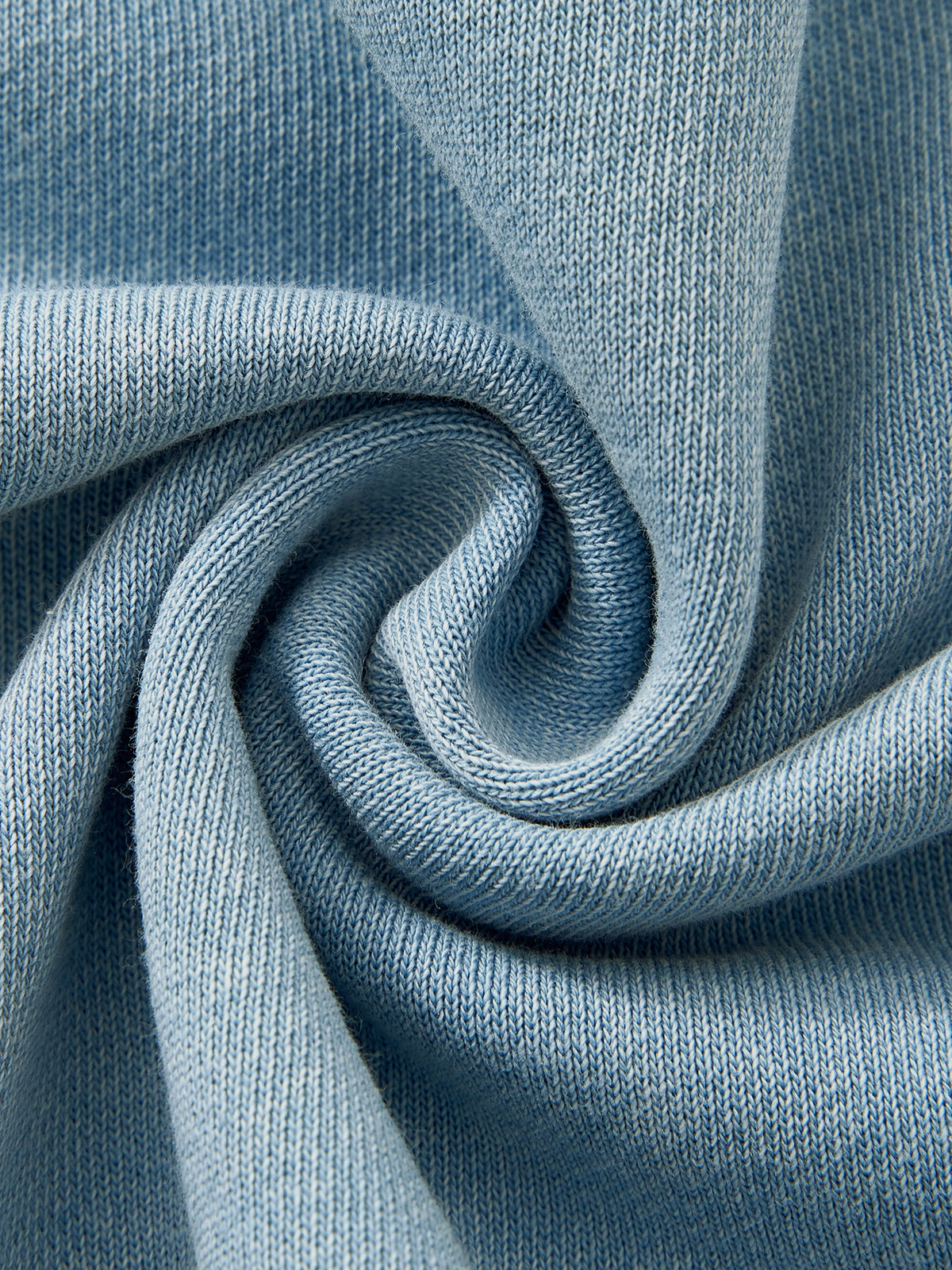 Close-up of the Haze Blue mineral wash fabric